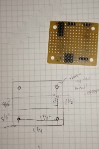 The original was done on perfboard. Note this one lacks diodes.